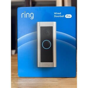 Ring Wired Doorbell Pro Satin Nickel Smart Home Security Camera New Unopened Box
